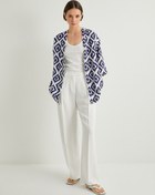 Resim Oversize Kimono Geniş Kollu Viskon Keten Karışımlı 