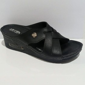 Resim Aryan 55-945 Anatomic Kadın Dolgu Topuk Terlik Siyah 