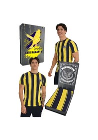 Resim Fenerbahçe Erkek Tribün Çubuklu T-shirt Uv Kutu Sarı - Lacivert 