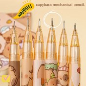 Resim 6'lı Set Mekanik Kurşun Kalem ve Silgiler, 0.5mm 2B Kurşun, Pürüzsüz Yazma & Çizim için Geri Çekilebilir, Okul ve Ofis Malzemeleri için İdeal 