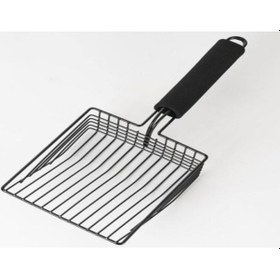 Resim Mufunye Yapışmaz Metal Kedi Kumu Küreği Uzun Saplı Kullanışlı 