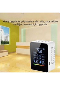 Resim Techtic Dijital Hava Kalite Ölçüm Cihazı Sıcaklık Nem 