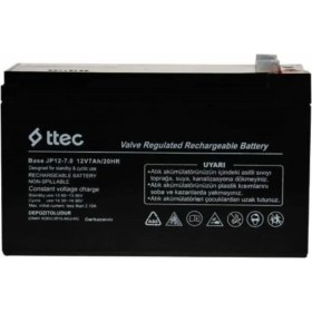 Resim Ttec Ttec 12V 7AH-20HR Bakımsız Kuru Akü 2kg Ups Uyumlu Akü Ttec 