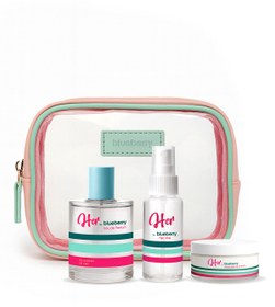 Resim Blueberry Her Signature Trio 3'lü Kadın Çantalı Set – Parfüm, Hair Mist ve Nemlendirici Krem 