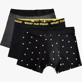 Resim Baskılı Pamuklu 3'lü Boxer Seti 