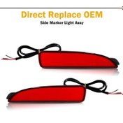 Resim Mazda 3 Sedan İçin/vagon 5 6 Kırmızı Led Araba Arka Tampon Reflektörler Yan Red Lens Red Lens 