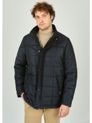 Resim Daynax Erkek İçi Kürklü Dik Yaka Fermuar Ve Çıtçıt Kapamalı Mont Kaban 4000 Lacivert Lacivert 