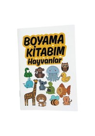 Resim Hayvanlar Temalı Seyahat Boy Boyama Kitabı 140x100 Mm 