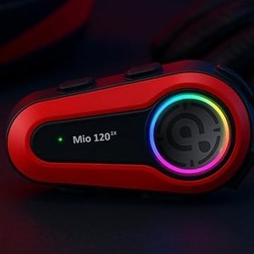 Resim Mioji Mio 120 2x RGB 1000mAh IPX6 1500m 2 Kişilik Kask Intercom Motosiklet Bluetooth Kulaklık - Turuncu 