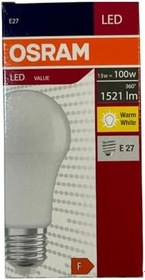 Resim Osram LED Ampul, E27 Duy, 13W (100W), 2700K Sarı Işık, Enerji Tasarruflu, 2 Adet 