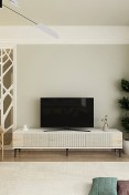 Resim Tsa1803bt - Corsa180 Tv Stand, Tv Sehpası Beyaz-traverten Kapaklı 180cm Beyaz 