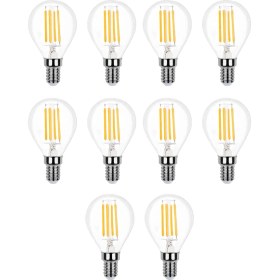 Resim ORBUS PC45 10LU 4W LED Filament Ampul E14 – 400 Lümen Sarı Işık, Şeffaf Cam Vintage 