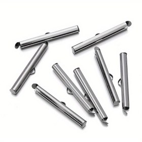 Resim Takı yapımı için 10 adet/paket 6-30mm Paslanmaz Çelik Kavisli Uç Kapağı, Bilezik Bağlantı Elemanları, Kendin Yap Takı Bulguları 