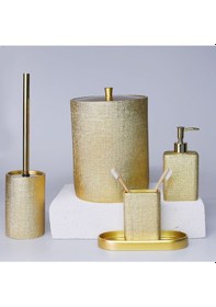 Resim Linen Banyo Seti Altın 
