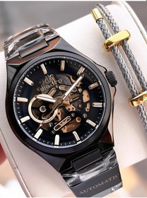 Resim Bigotti Otomatik Ve Kurmalı Çelik Karatma Ve Renk Atma Yapmaz 5 Atm Erkek Kol Saati Ebg.10683.4 Siyah 