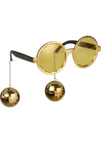 Resim MCM Group Disko Toplu Küpeli Parti Gözlüğü Altın Renk - Lisinya 