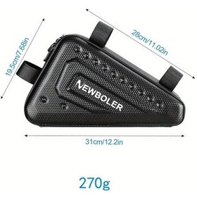 Resim Boatshop1 651 Sert Kabuk Su Geçirmez Pvc Çift Fermuarlı Dağ Bisikleti Çantası Kolay Depolama Altın 