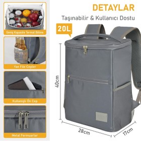 Resim BRF FantastikSell Haegs Termal Sırt Çantası Yalıtımlı Termos Soğutucu Çanta, Erkek Kadın Buzluk Çanta So 