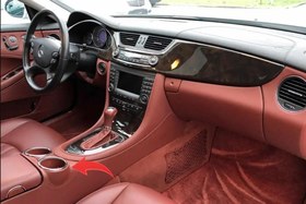 Resim Mercedes CLS Orto Konsol Bardaklık Kırmızı Krom GKL Marka 21968004143 