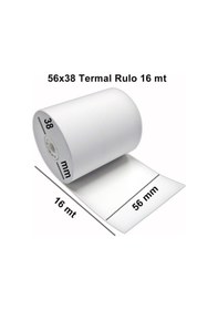 Resim Yazar Kasa Fişi 56 MM x 16 MT Termal Pos Rulo 10 Adet 
