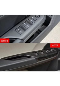 Resim Honda Civic Fk7 Fc5 2017-2020 Iç Kapı Kol Dayama Karbon Fiber 2 Adet Ön Taraf 2 Adet Arka 