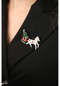 Resim Çildan Womens Yılbaşı Koleksiyonu Çam Ağacı Detaylı Kızak Figür B Çok Renkli 