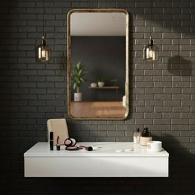 Resim Makyaj Masası Dresuar MDF Çekmeceli Duvara Montajlı Dolap 80 cm 