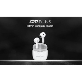 Resim GM Pods 3 Pro TWS Kulak İçi Bluetooth Kulaklık Beyaz 