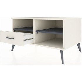 Resim Kronos Şifonyer 2 Raflı Tek Çekmeceli 88x59x48 Aytaşı-antrasit/aytaşı Antrasit/aytaşı 