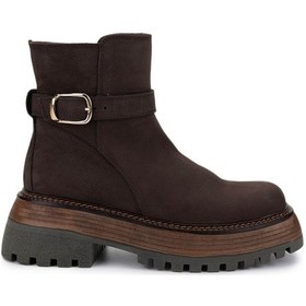 Resim Tamer Tanca Kadın Hakiki Deri Kahverengi Nubuk Casual Bot 945 11933 Bn Bot Sk24-25 Kahve Nbk Kahve 