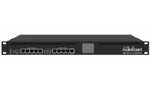 Resim Mikrotik 3011UiAS-RM 10xGbit LAN, L5, LCD, 1U, Rack Mount Router / Firewall / Hotspot 