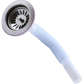 Resim Fualora Lüks Çöpmak Körüklü Evye Lavabo Sifonu Gider Borusu Akordiyon Plastik Geniş Kafa Paslanmaz 30 -75 cm 