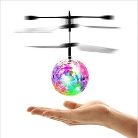 Resim pazariz Sihirli Elektrikli Uçan Top Çocuklar Led Işık Oyuncak Drone Kızılötesi Sensör Helikopter 