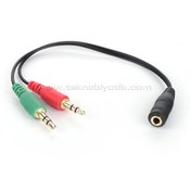 Resim Dark 2X3.5Mm Stereo Erkek - 3.5Mm Stereo Dişi Y Kablo Dk-Cb-Auc0 