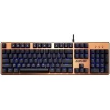 Resim Gamdıas Aura Gk1, USB Kablolu, Ingilizce, Çok Renkli Arka Aydınlatma, Red Mekanik Switch, Bronze Edition, Gaming Klavye 
