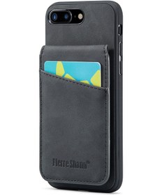 Resim İphone 7 Plus 5.5 / 8 Plus Artı 5.5 Telefon Kasası Kickstand Pu Deri Tpu Kart Tutucu İle Kapak 