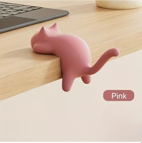 Resim Sunshine011 Pembe Kedi Masası Askısı - Delme Yok, Güçlü Yapışkanlı Kablolama Aracı Diğer 