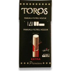 Resim Toros Pamuklu Filtreli Ekstra Slim Ağızlık Makaron 2400 Adet (5.7 Mm) 