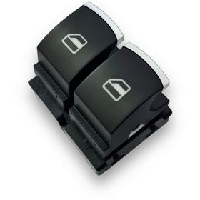 Resim VW EOS 2006-2011 Sol Ön Kapı Cam Düğmesi Çiftli Kromlu 5K3959857A 