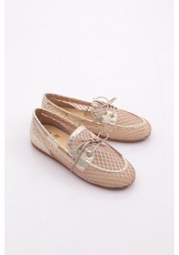 Resim Dgn B0048 Kadin Oxford Ayakkabi Altın 