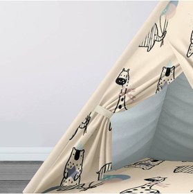 Resim instababyrooms Çocuk Oyun Çadırı Orman Hayvanları Dijital Baskılı 