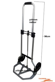 Resim yıldırım nalbur Yük Arabası Koli Arabası Alüminyum Pazar Arabası Katlanır 