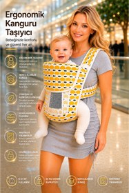 Resim Mommyslab Bebek Ergonomik Kanguru Taşıyıcı Çok Yönlü Ayarlanabilir Konforlu 