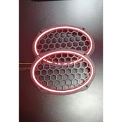 Resim Pozart Oval 6x9 Neon Işıklı Midrange ve Hoparlör Kapağı 1TAKIM(2ADET) 