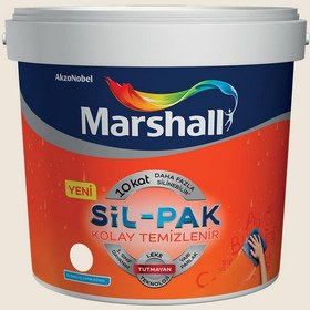 Resim Marshall Deniz Kabuğu 2,5 Litre Sil-Pak Kolay Temizlenir Silinebilir Su Bazlı İç Cephe Boyası (MARSHALL.5253659) 