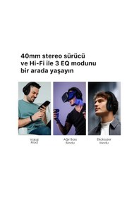 Resim Bıx Bh2-bk Siyah Soundcraft Bh2 Katlanabilir Kablosuz Kulaklık 
