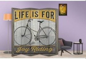 Resim Retro Temalı Özel Tasarım Paravan Room Divider PRV1112, 180 x 180 