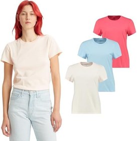 Resim Giorgina Ferri 3'lü Kutu Premium Kadın Tee T-shirt Valeria 