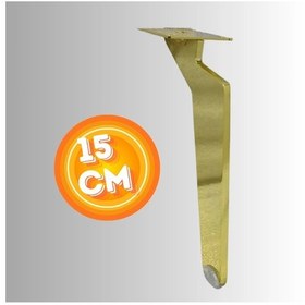 Resim 15 Cm Metal Tabanca Ayak Koltuk Ayağı Mobilya Ayağı Ünite Ayağı Konsol Ayağı Puf Berjer Ayağı Gold 