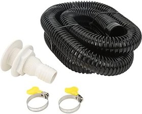 Resim Generic Deniz Sintine Pompası Kurulum Kiti Tekneler Yatlar RV'ler Için Kullanımı Kolay ABS Malzeme Gövde Bağlantısı Üzerinden Hortum Kelepçeleri (Siyah 1 1/8 inç) 